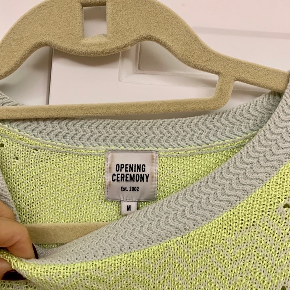 Opening Ceremony Neon Yellow Knit Sweater - Picture 13 of 14